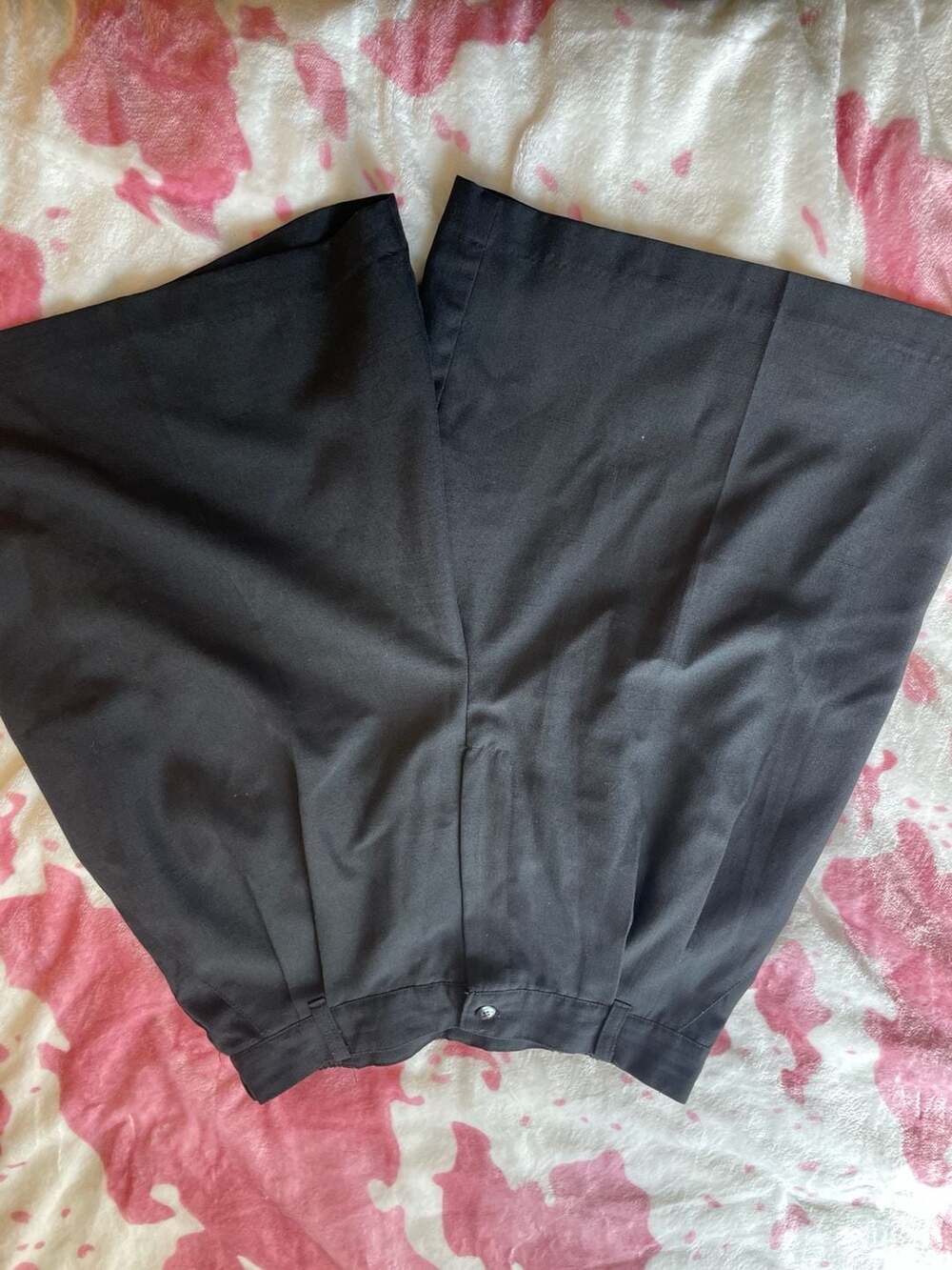 Sag Harbor Vintage Black Pleated Wide Leg Shorts Size 14
